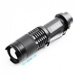 Фонарь Poliсe 1812-T6, 1x18650, зажим, zoom, ЗУ 220/12V, Box