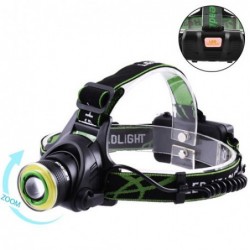 Фонарь налобный T106-T6+COB, 2x18650, signal light, zoom,...