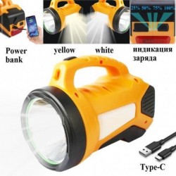 Фонарь переносной D30-LED+COB(white+red), power bank,...