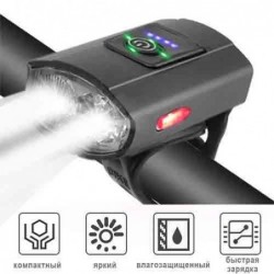 Велофонарь 2285-2XPE ULTRA LIGHT, ALUMINUM, индикация...